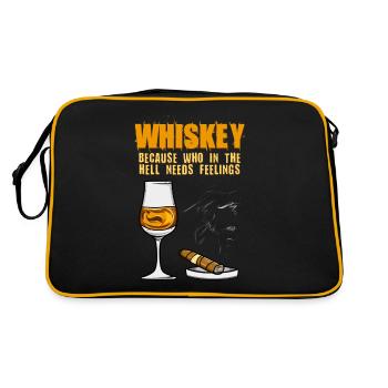 Whiskey cigar and whiskey - Retro Bag - black/gold - Back