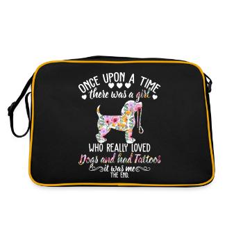What A Girl Who Really Loved Dogs And Had Tattoos - Retro Bag - black/gold - Back