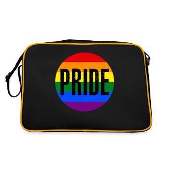 Happy Pride Month LGBT Pride Sensibilisation - Sac Retro - noir/or - Dos