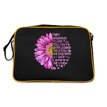 You Can't With Stand The Storm She Whispered Back - Retro Tasche - Schwarz/Gold - Hinten