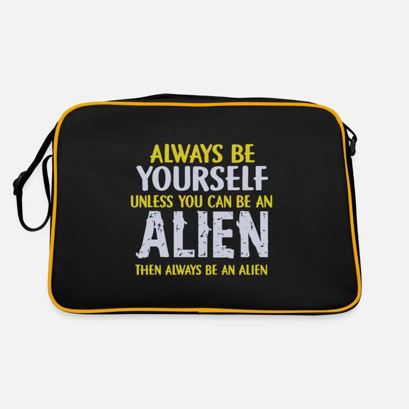 alien - Retro Bag - black/gold
