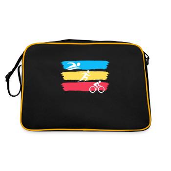 Triathlon - Retro Tasche - Schwarz/Gold - Hinten