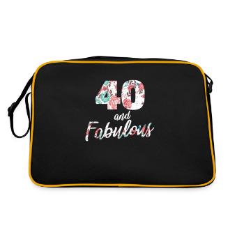 40th birthday 40 years 1980 bday gift - Retro Bag - black/gold - Back
