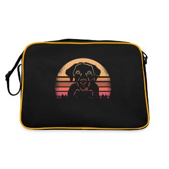 Labrador - Retro Tasche - Schwarz/Gold - Hinten