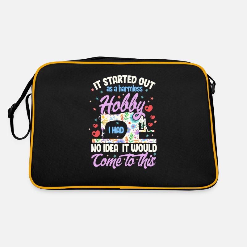 Nähen - Retro Tasche - Schwarz/Gold