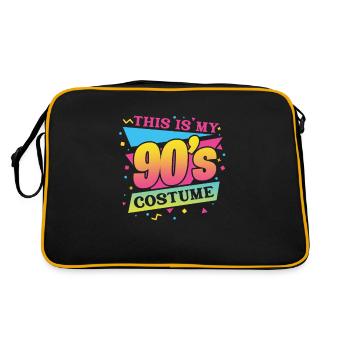 90s nineties 90s retro vintage gift - Retro Bag - black/gold - Back