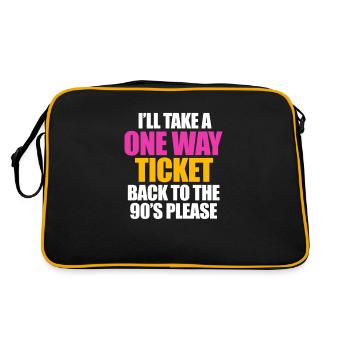 90er Jahre - Retro Tasche - Schwarz/Gold - Hinten
