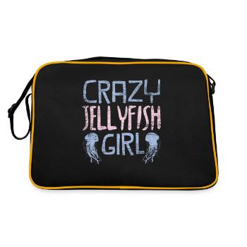 Qualle - Retro Tasche - Schwarz/Gold - Hinten