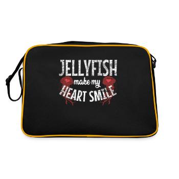 Qualle - Retro Tasche - Schwarz/Gold - Hinten