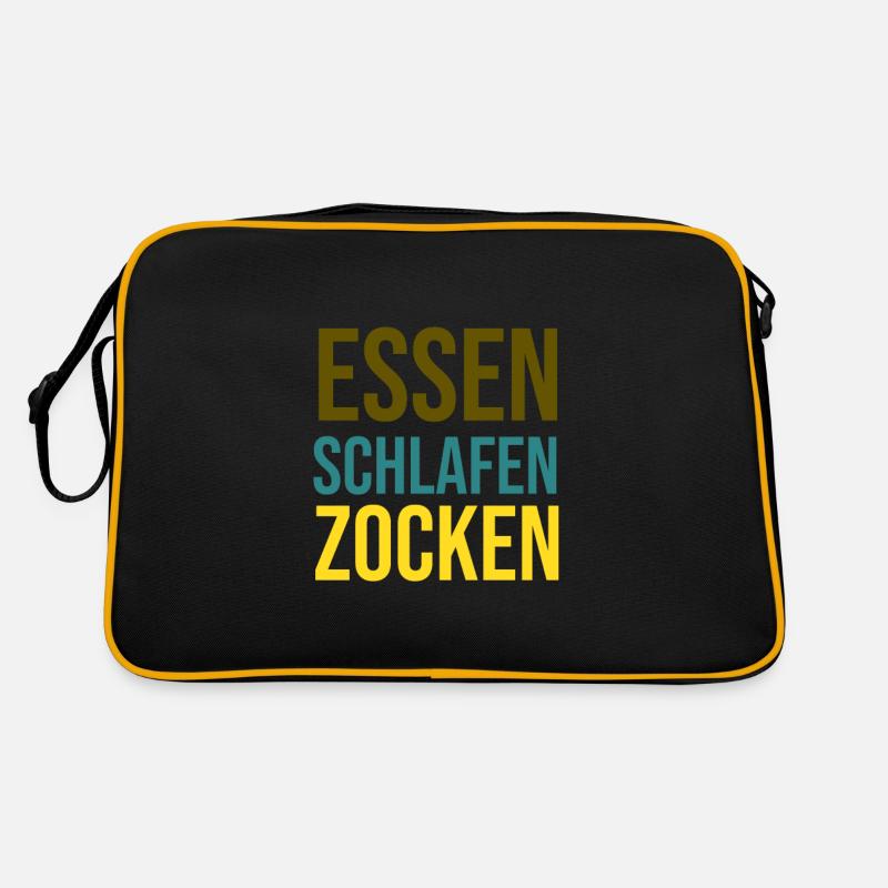GAMING - Retro Tasche - Schwarz/Gold