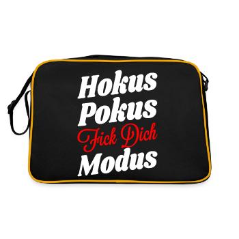 Hokus Pokus Fick Dich Modus - Retro Tasche - Schwarz/Gold - Hinten