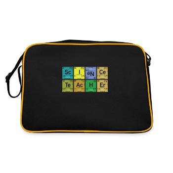 Nerd Funny Elements Science Teacher - Retro Bag - black/gold - Back