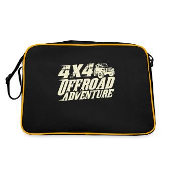 Offroad Geländewagen - Retro Tasche - Schwarz/Gold - Hinten