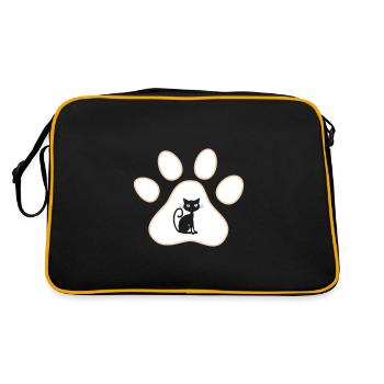 Cadeau de patte de chat chat - Sac Retro - noir/or - Dos