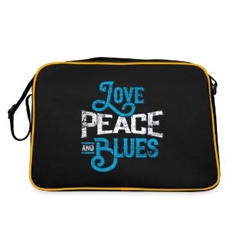 Blues - Retro Tasche - Schwarz/Gold - Hinten