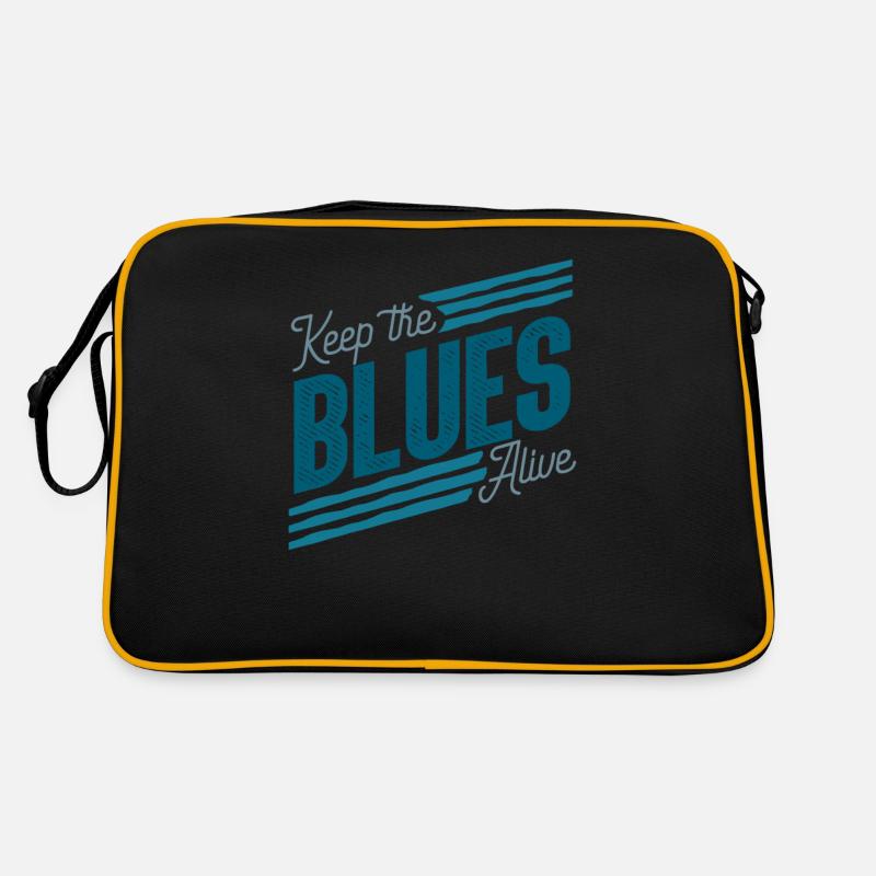 Blues - Retro Tasche - Schwarz/Gold