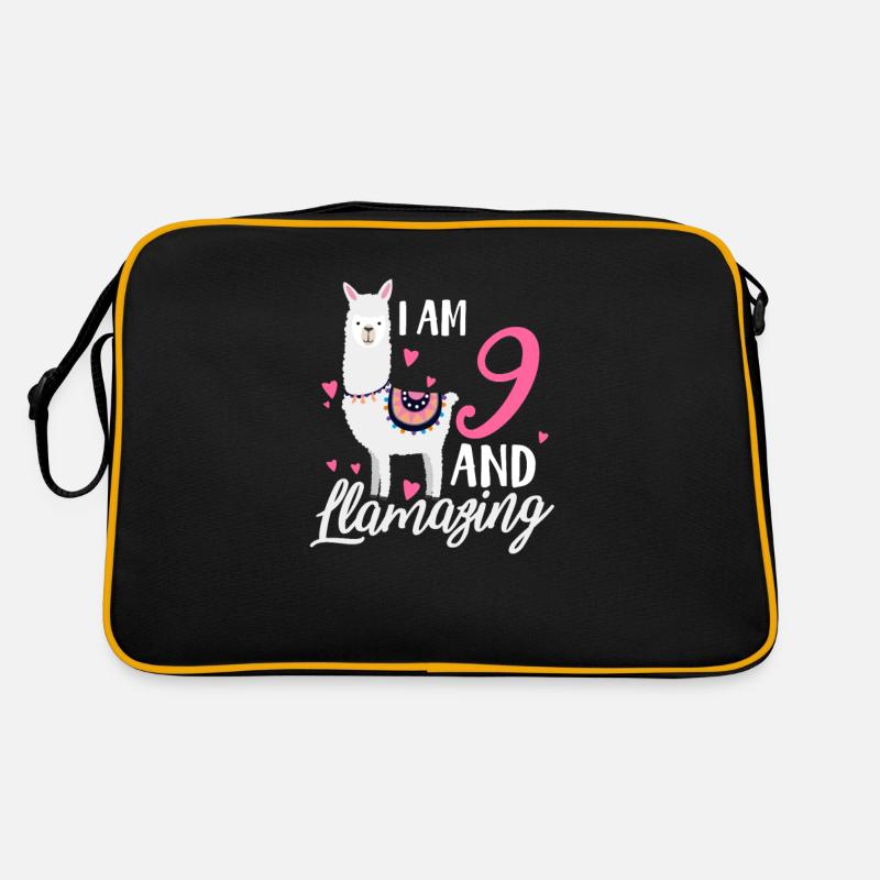 9. Geburtstag Lama 9 Jahre Alpaka Geschenk Retro Tasche