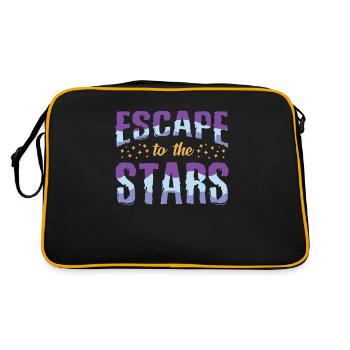 Galaxy astronaut - Retro Bag - black/gold - Back