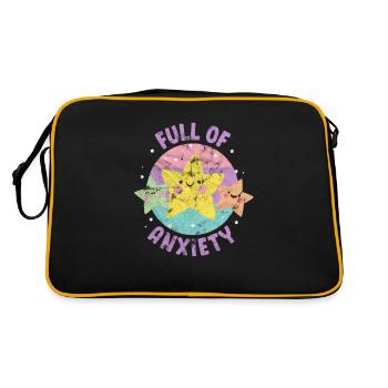 Anxiété Anxious Anxiety Anxiety Gift - Sac Retro - noir/or - Dos