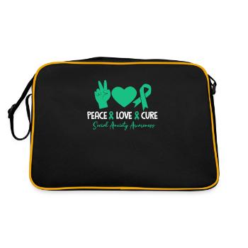 Anxiété Anxious Anxiety Anxiety Gift - Sac Retro - noir/or - Dos