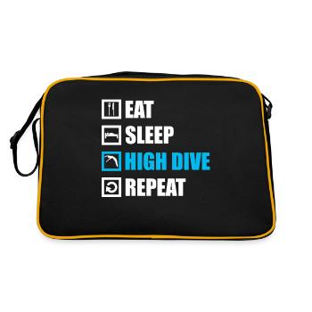 Diving Skydiving Diving Gift - Retro Bag - black/gold - Back