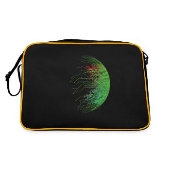 Binary code programmer computer nerd gift - Retro Bag - black/gold - Back