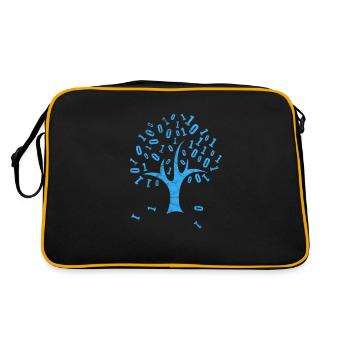 Binary code programmer computer nerd gift - Retro Bag - black/gold - Back