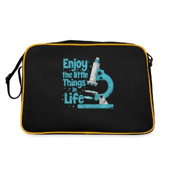 Biology science chemistry laboratory gift - Retro Bag - black/gold - Back