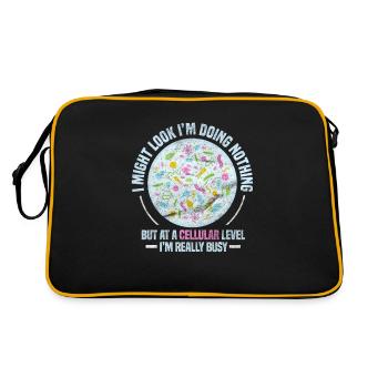 Biology biologist science bio laboratory gift - Retro Bag - black/gold - Back