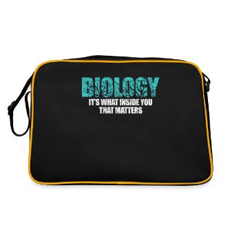 Biology science biologist laboratory bio gift - Retro Bag - black/gold - Back