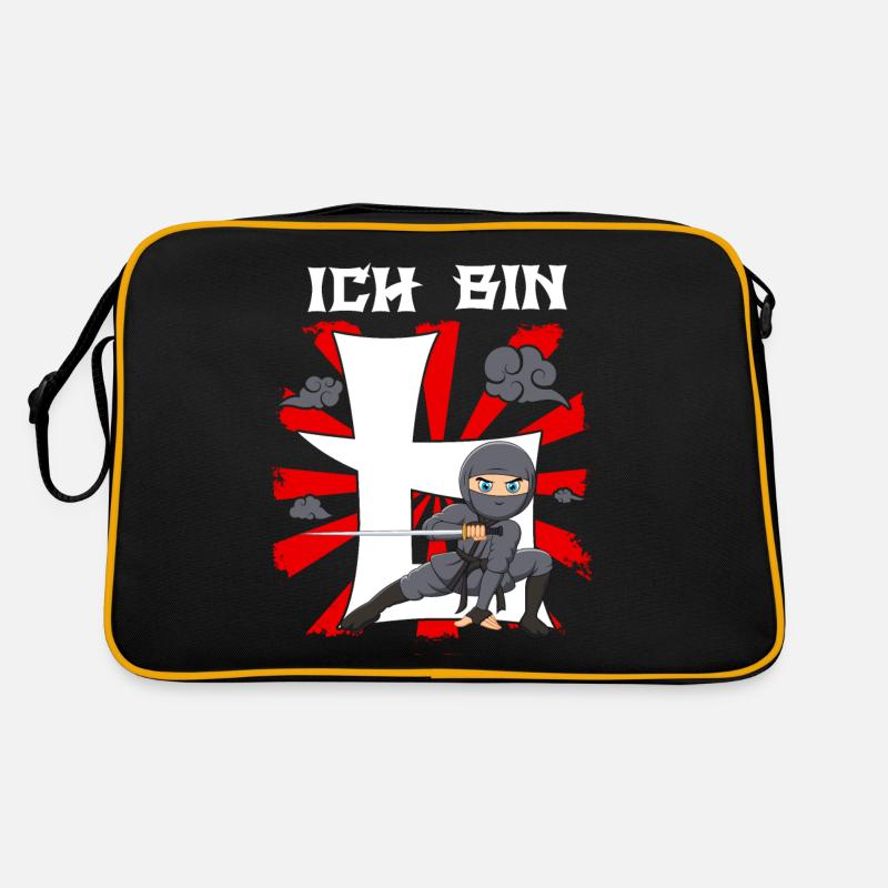 6. Geburtstag Jungen Ninja Geschenk Retro Tasche