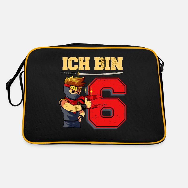 6. Geburtstag Jungen Ninja Geschenk Retro Tasche