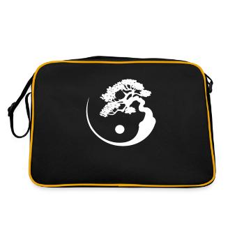 Bonsaï arbre japon zen naturel japonais cadeau - Sac Retro - noir/or - Dos