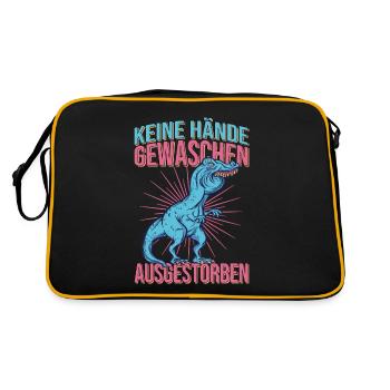 Se laver les dinosaures - Sac Retro - noir/or - Dos