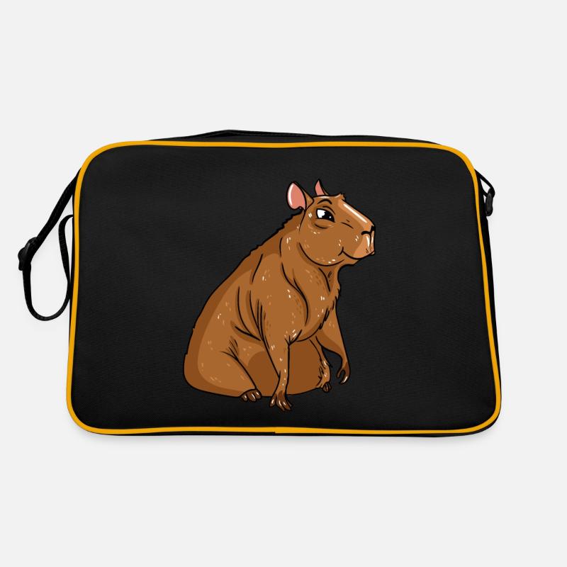 Capybara - Retro Bag - black/gold