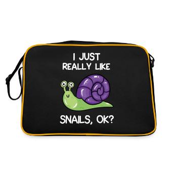 J'aime vraiment les escargots, d'accord? - Sac Retro - noir/or - Dos