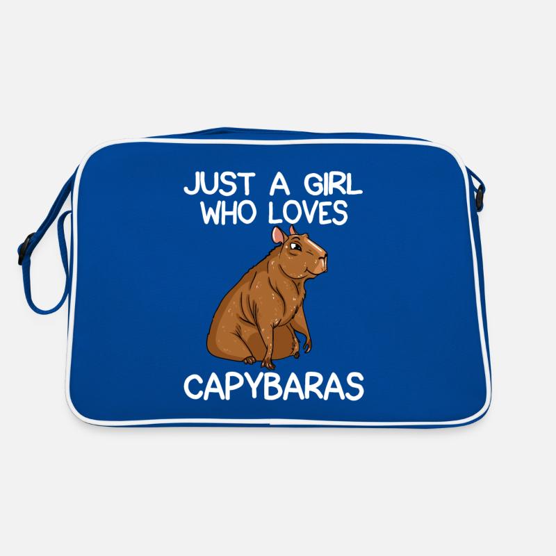Nur ein Mädchen, das Capybaras liebt Retro Tasche