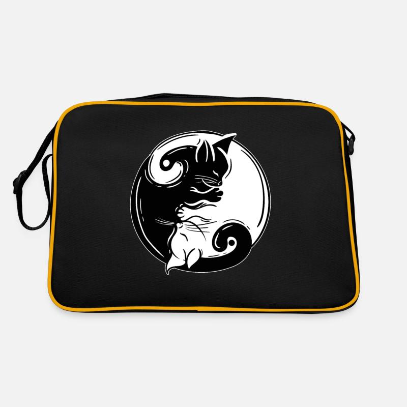Yin Yang Cat Retro Bag