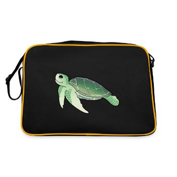 Créatures marines Tortues Tortues - Sac Retro - noir/or - Dos