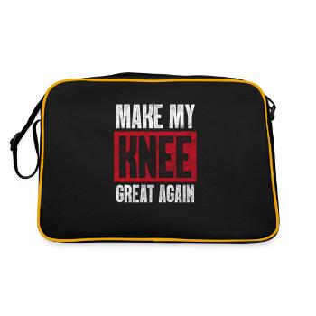 Knee op surgery injury surgery gift - Retro Bag - black/gold - Back