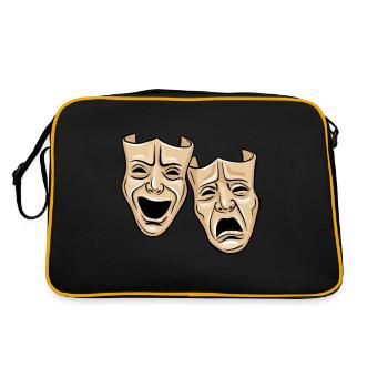 Masques de théâtre - Sac Retro - noir/or - Dos