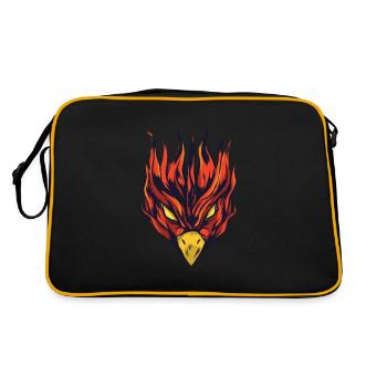 Aigle oiseau tête feu oiseau - Sac Retro - noir/or - Dos