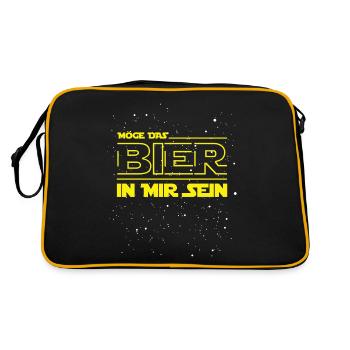 May the beer in me make its statement - Retro Bag - black/gold - Back