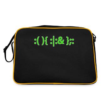 Bash Fork Bomb Shirt for Linux Unix Geeks - Sac Retro - noir/or - Dos