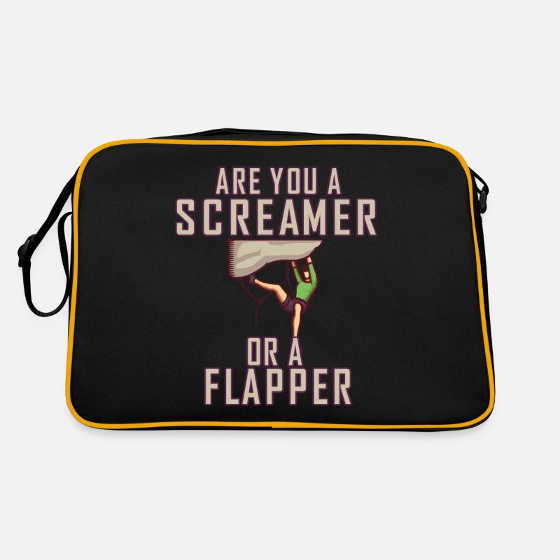 Climber Screamer Flapper Rock Climbing Climb Gift - Retro Tasche - Schwarz/Gold