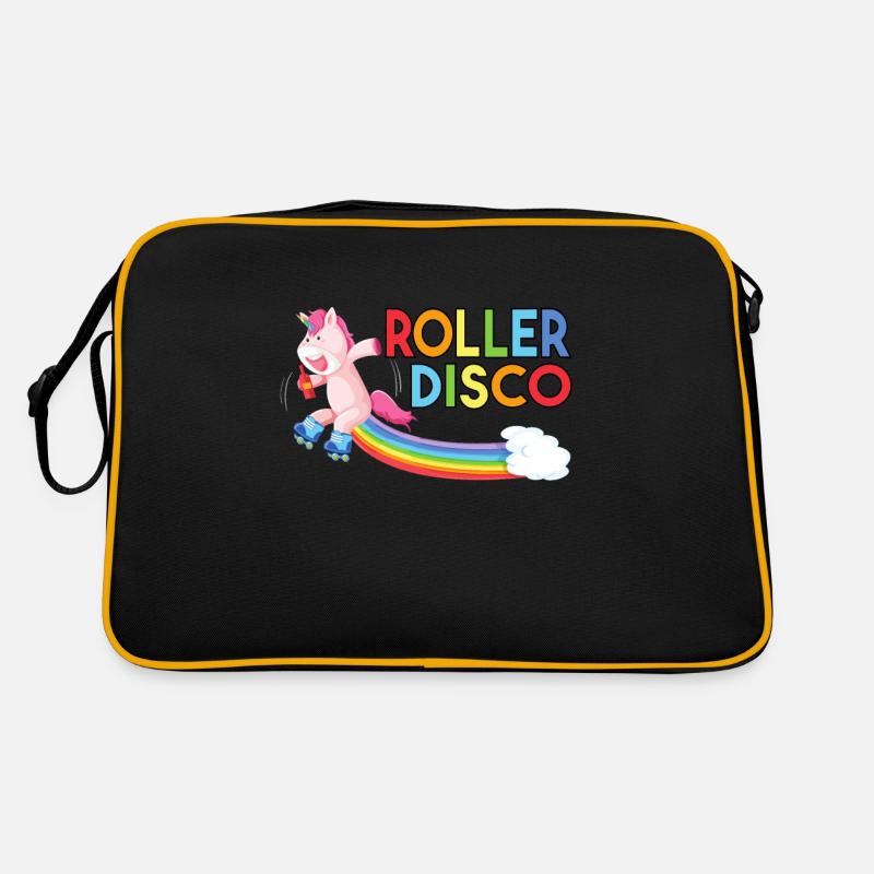 Roller Disco Einhorn Mit Rollschuhen Und Alkohol Retro Tasche