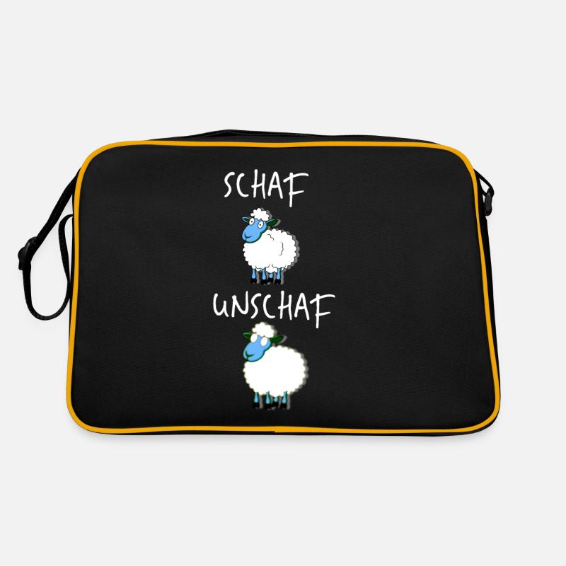 Schaf Unschaf Tier Lustig Geschenkidee Retro Tasche