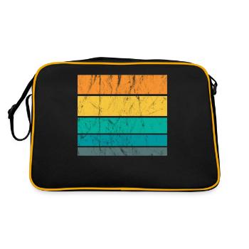 Rétro rétro arrière arrière carré symbole - Sac Retro - noir/or - Dos
