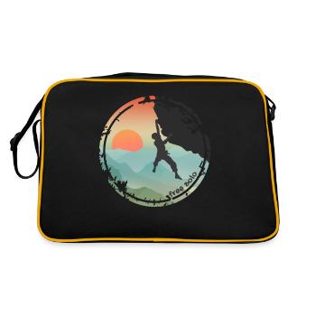 Climber free solo - Retro Tasche - Schwarz/Gold - Hinten