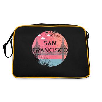 San Francisco - Sac Retro - noir/or - Dos